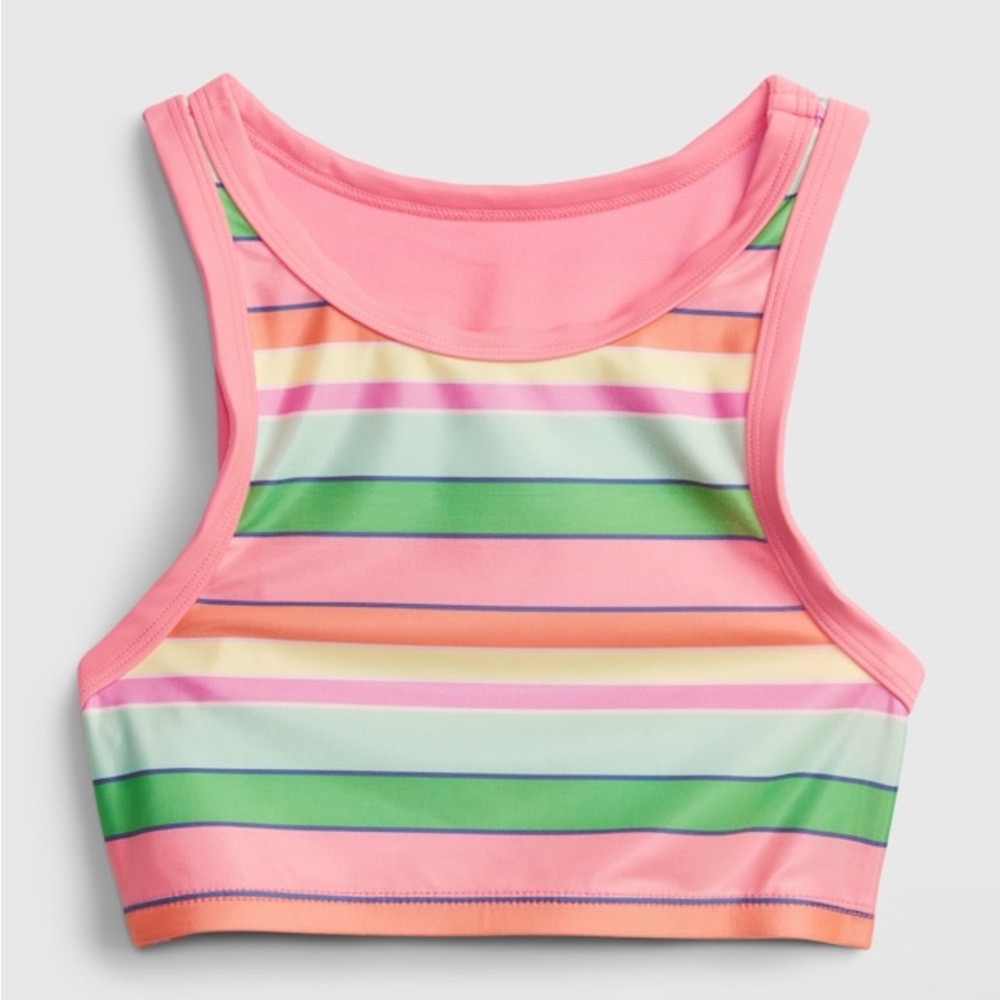 GIRLS GAP STRIPE SWIM TANKINI TOP